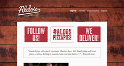 Desktop Screenshot of aldospizzapies.com